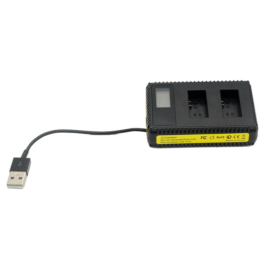 Portable Double Slots Battery Charger for GoPro Hero 3/3+ with LCD Display