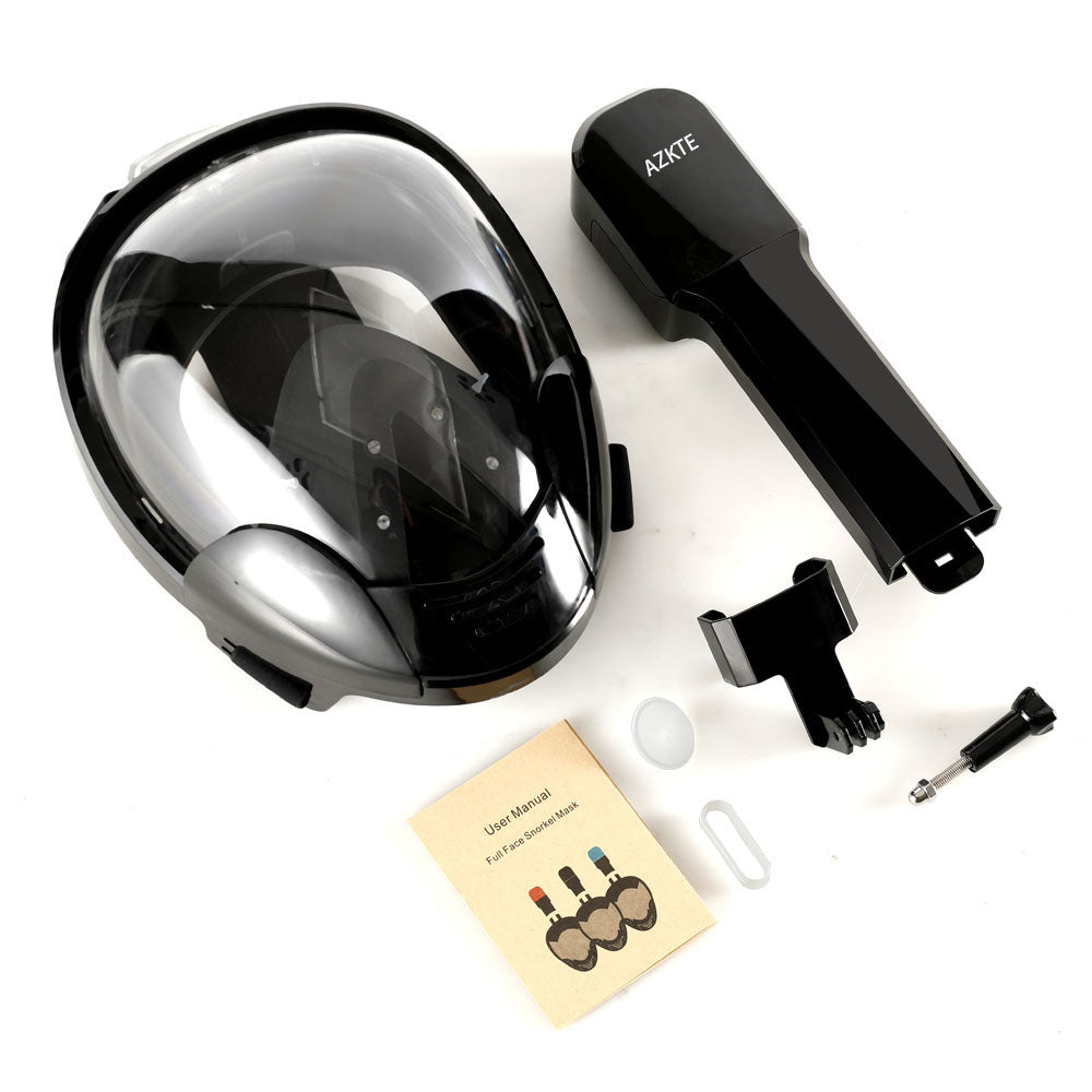 M8018 180-degree View Anti-leak Face Mask for GoPro/Xiaomi Yi etc - Black / Size: L/XL
