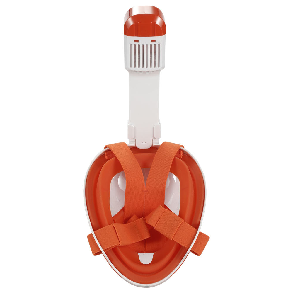 M8018 Double Channels Snorkeling Face Mask for GoPro/Xiaomi Yi etc - Orange / Size: S/M