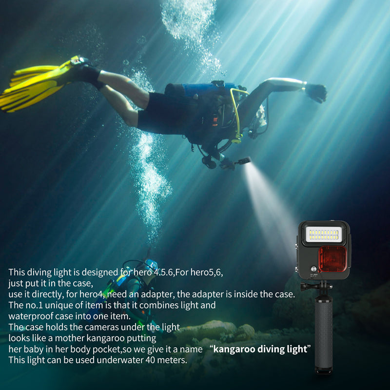 Shoot XTGP435 20 LEDs Kangaroo Diving Light Underwater 40M Protective Housing Case