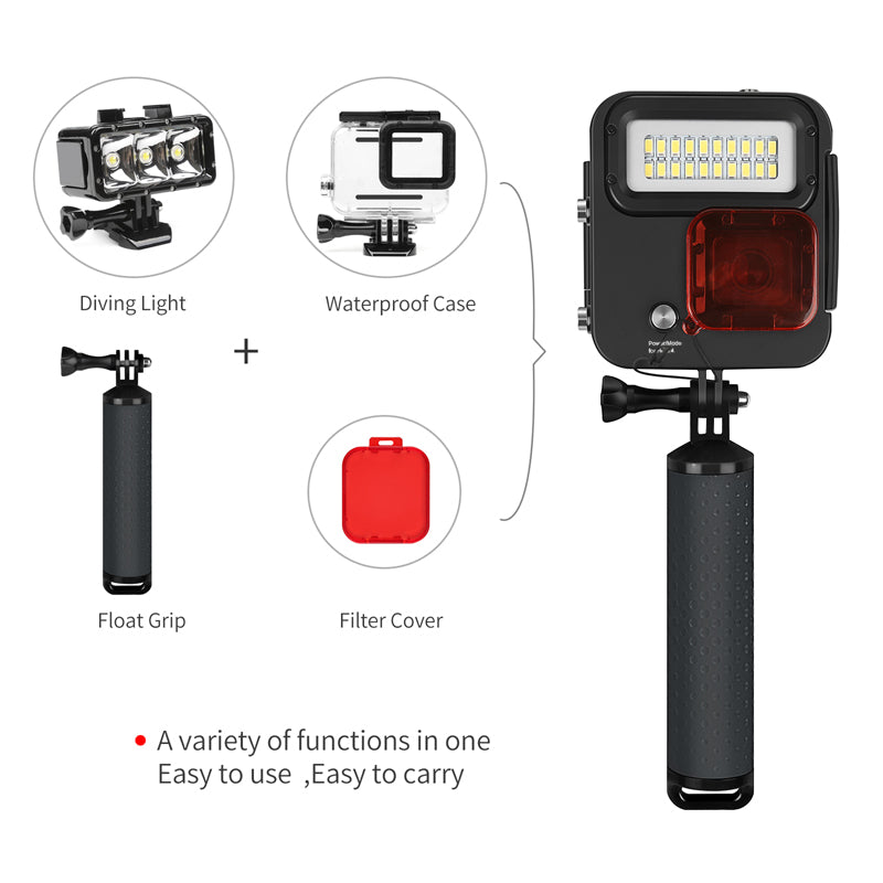 Shoot XTGP435 20 LEDs Kangaroo Diving Light Underwater 40M Protective Housing Case