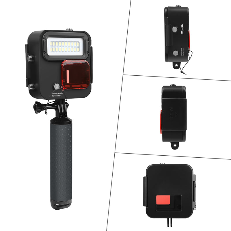 Shoot XTGP435 20 LEDs Kangaroo Diving Light Underwater 40M Protective Housing Case