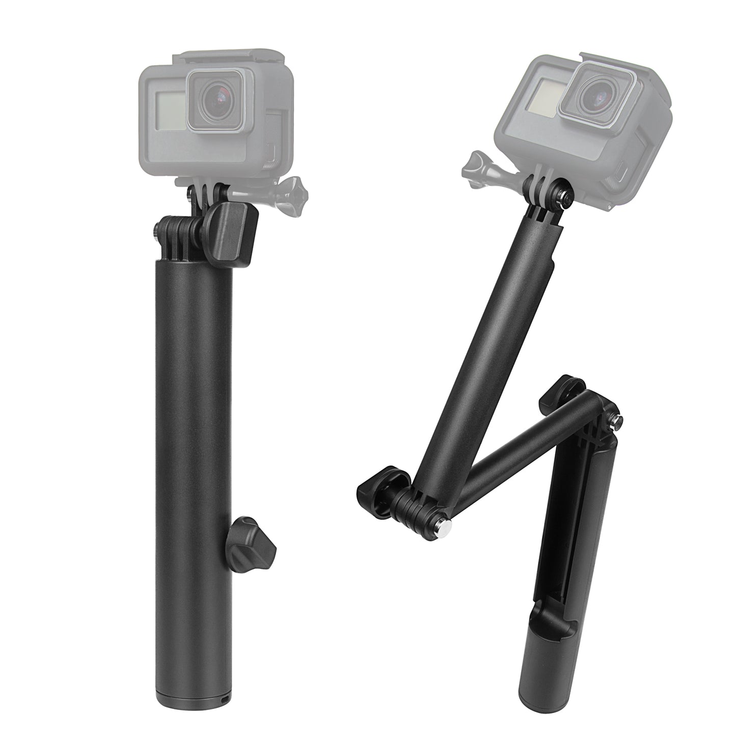 2-in-1 Folding 3-section Grip Arm Selfie Monopod Grip + Floating Bobber for GoPro/Xiaomyi/SJCAM