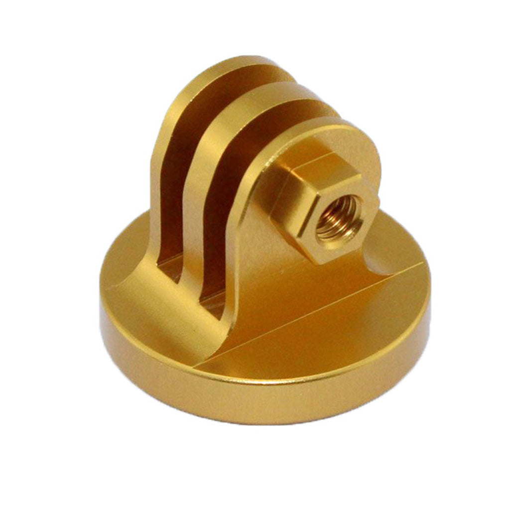 AT768 Metal Tripod Mount Connector + Thumb Screw for GoPro, SJCMA, Xiaomi Yi - Gold