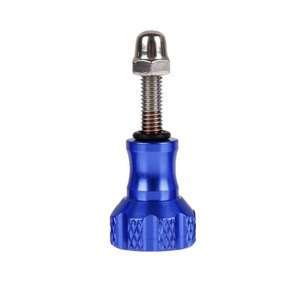 AT768 Metal Tripod Mount Adapter + Thumb Screw Knob for GoPro, SJCMA, Xiaomi Yi - Blue