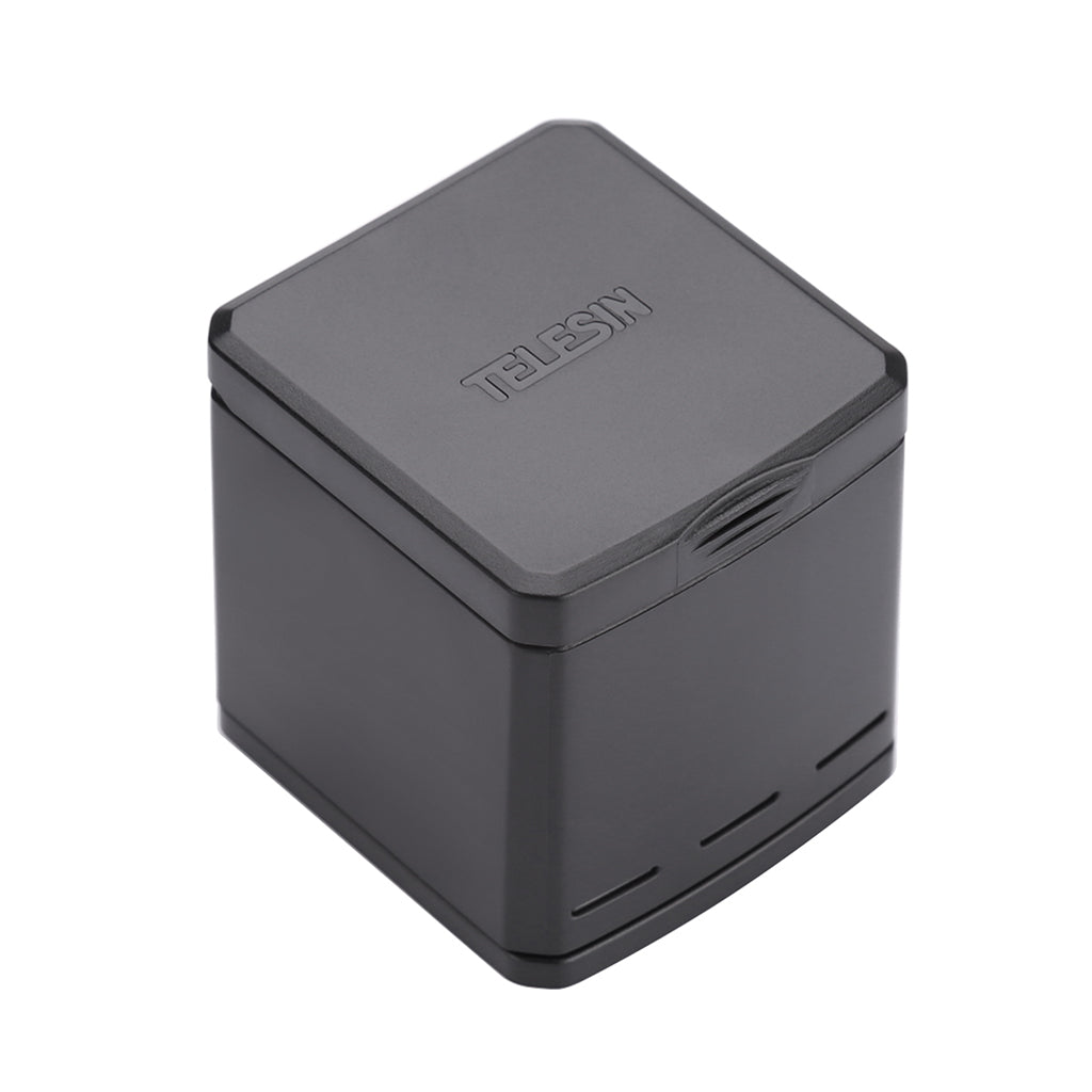 AT762 TELESIN 3-Channels Battery Charger 3 Slots Charging Dock Battery Carrying Case for GoPro Hero 5/6