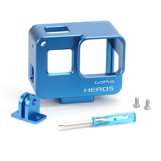 AT660 Ultra-thin Aluminum Alloy Protective Case for GoPro Hero 6 / Hero 5 Black - Blue