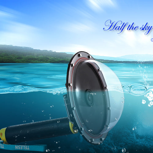 Uniqkart Waterproof Housing Diving Mask Diving Dome Port for GoPro Hero 6/5