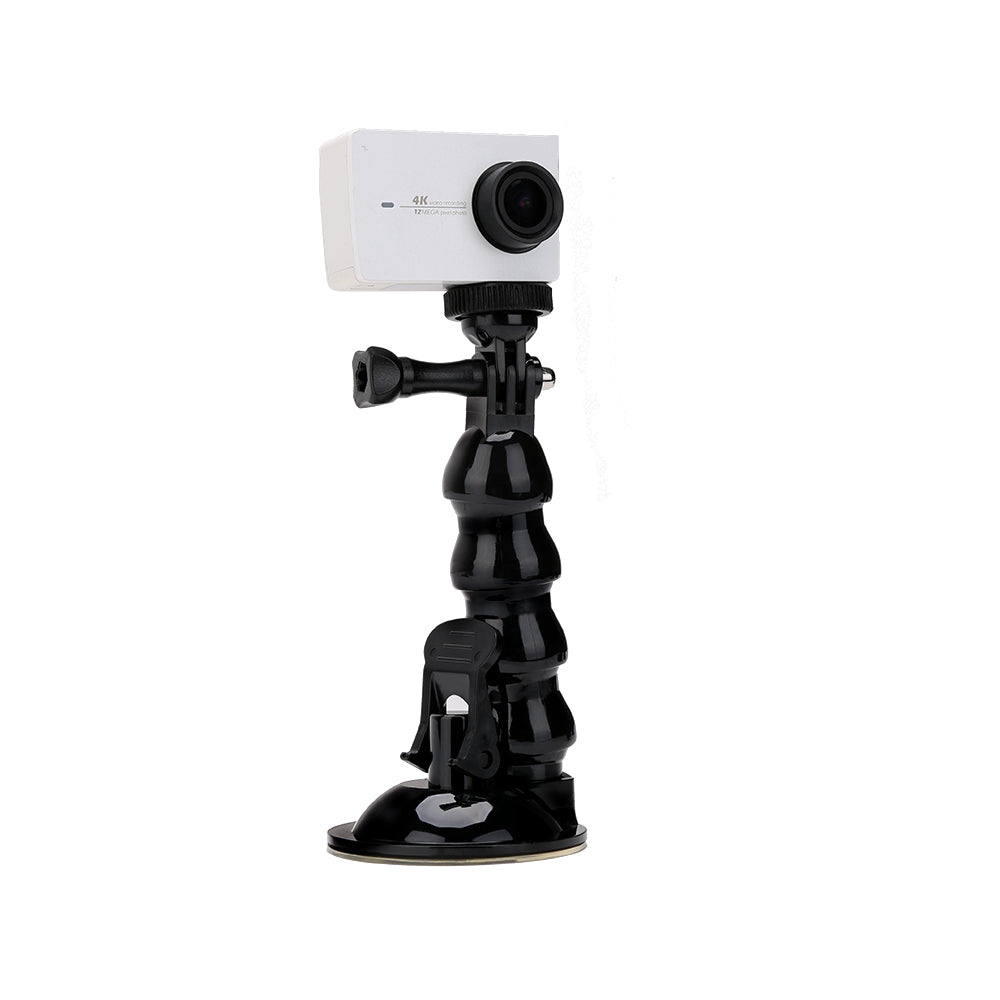 Adjustable Suction Cup Goose Neck Bracket Set for GoPro, SJCMA, Xiaomi Yi and Smartphones