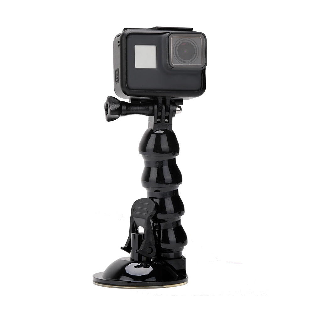 Adjustable Suction Cup Goose Neck Bracket Set for GoPro, SJCMA, Xiaomi Yi and Smartphones