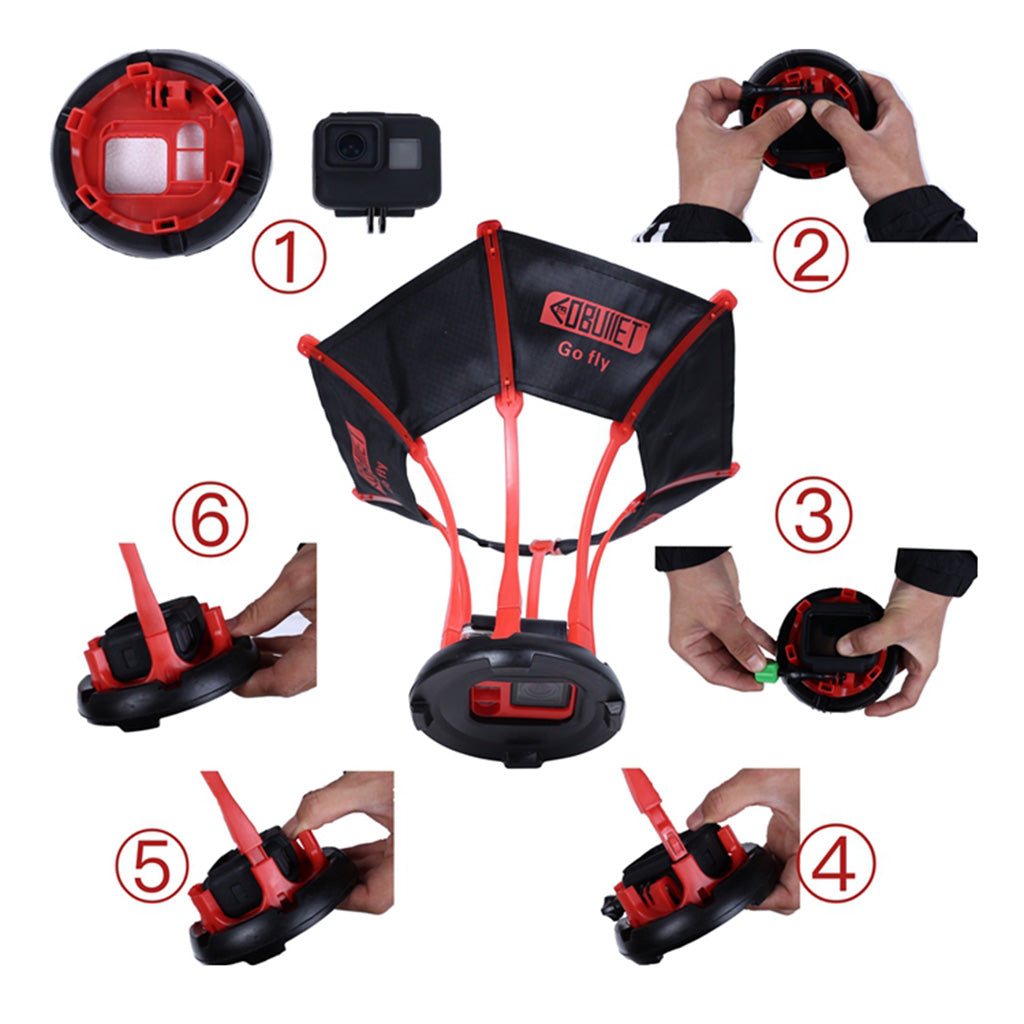Aerial Bird Photography Fly Selfie Stick Parachute for GoPro 3/3+/4/5/6
