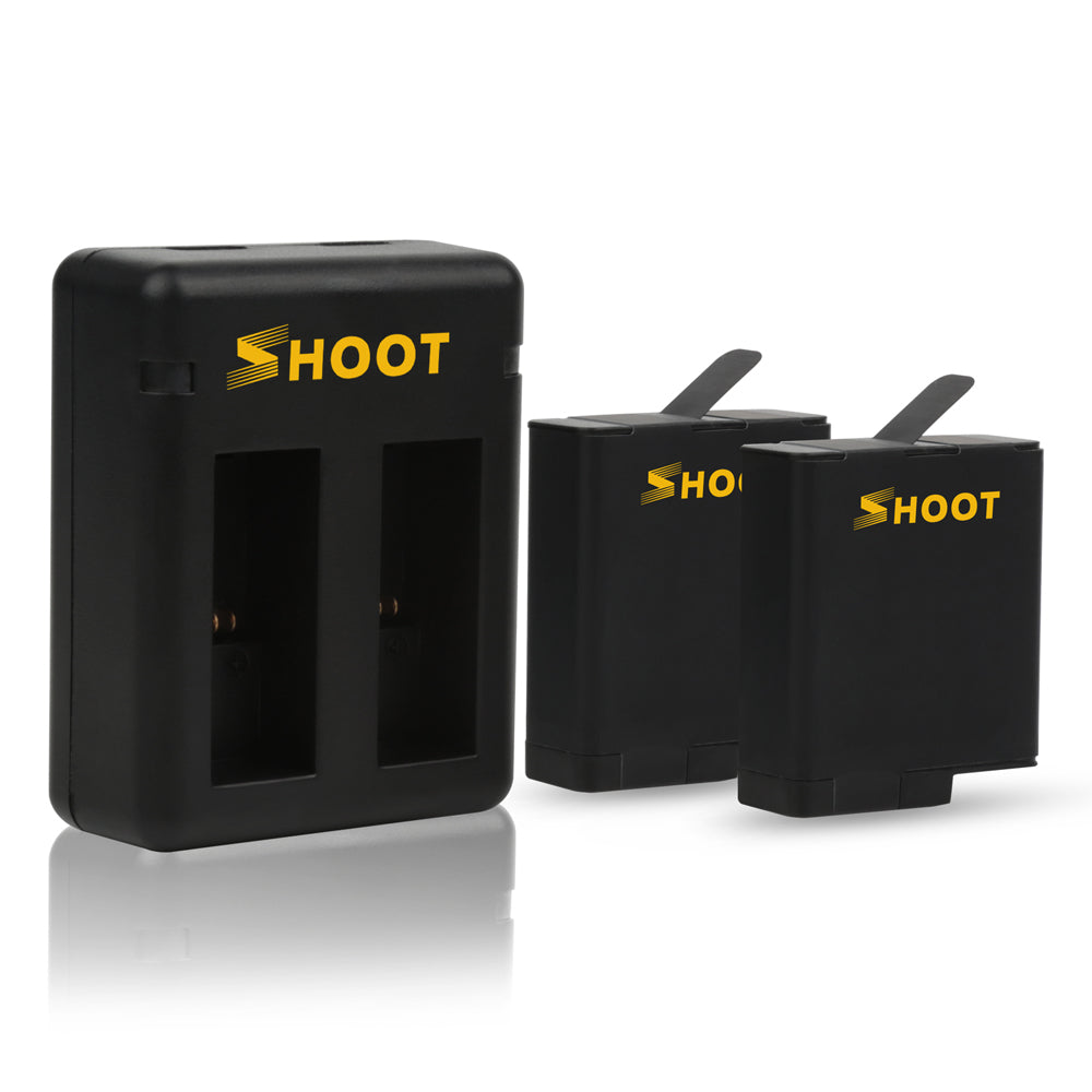 Shoot XTGP374 2-Pack Rechargeable Batteries + 2-Port USB Charger for GoPro Hero 5/6