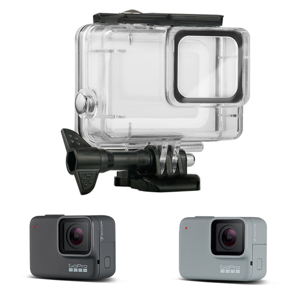 Waterproof Housing Case + Anti Fog Inserts for GoPro Hero7 Silver / White