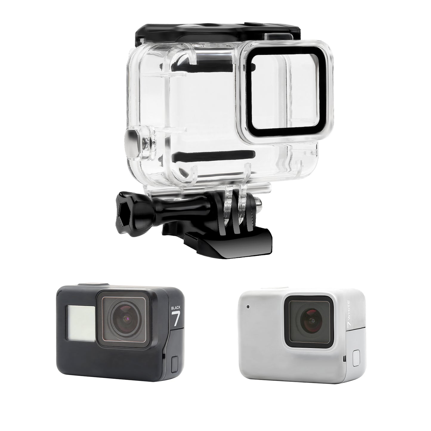 30m Waterproof Housing Case for GoPro Hero7 Silver / White