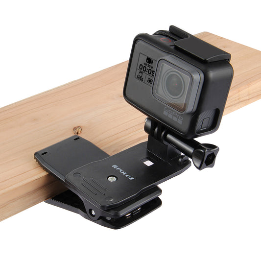 360 Degree Rotating Backpack Hat Rec-mounts Quick Release Clip Clamp Mount for GoPro 5