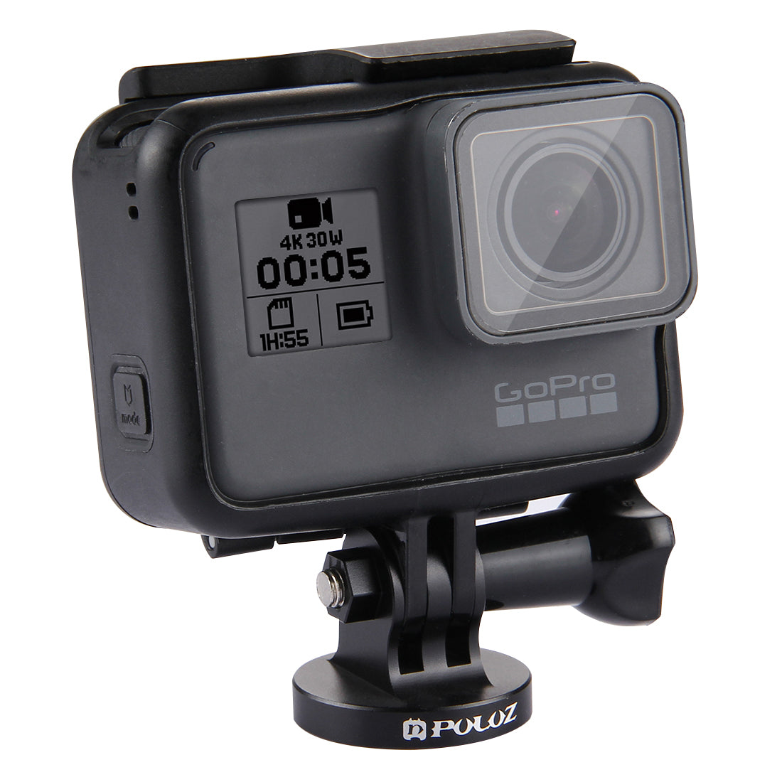 Puluz PU145 CNC Aluminum Alloy Tripod Mount Adapter for GoPro - Black