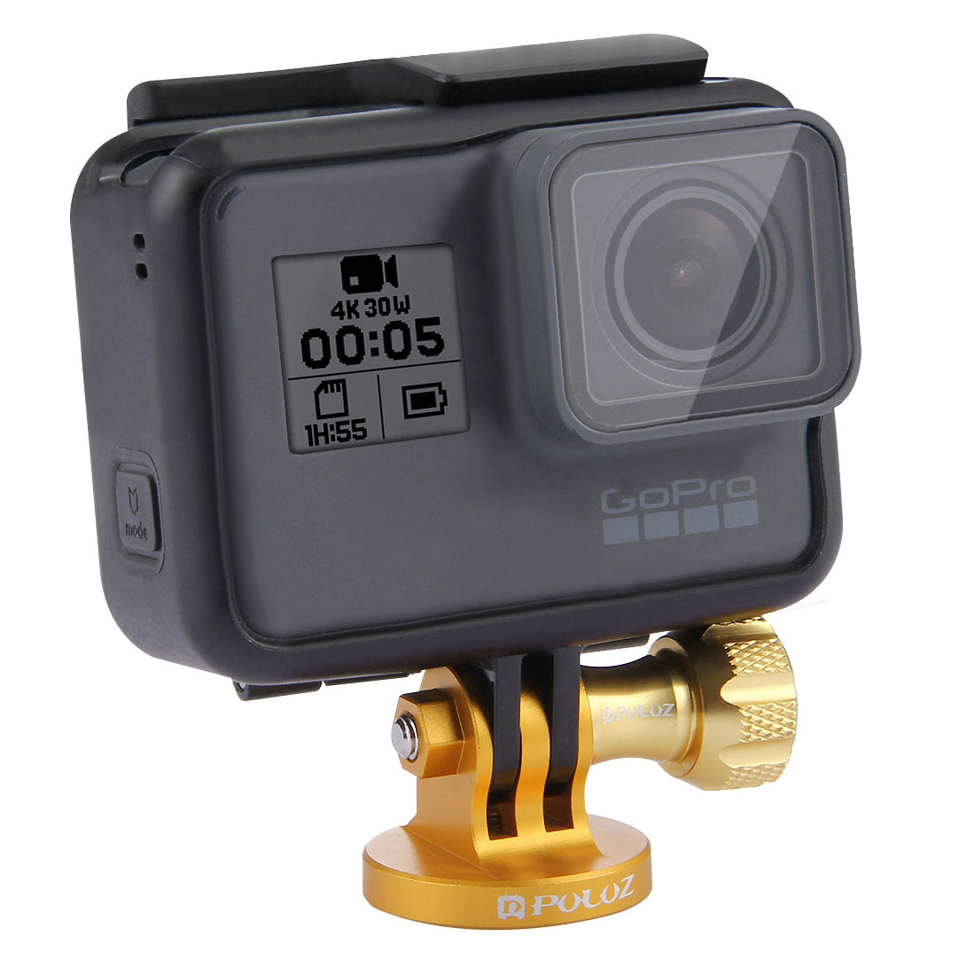 Puluz PU145 CNC Aluminum Alloy Tripod Mount Adapter for GoPro - Gold