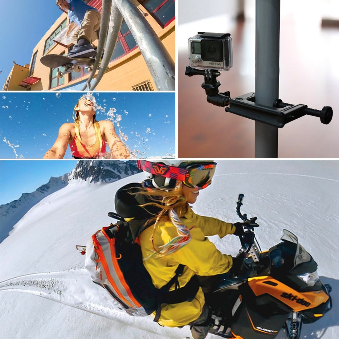 Puluz PU145 CNC Aluminum Alloy Tripod Mount Adapter for GoPro - Gold