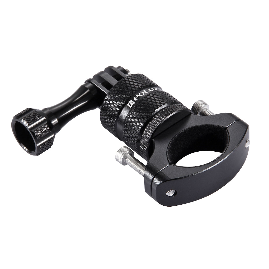 Puluz 360 Degree Rotation Bike Aluminum Handlebar Adapter Mount with Screw for GoPro 5 Camera - Black