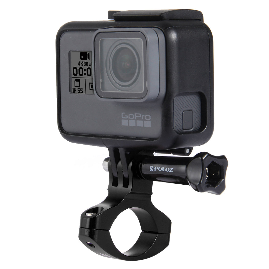Puluz PU193 Aluminum Alloy O Shape Bicycle Bracket Bike Handlebar Mount for Gopro Hero 5 /4 /3+ /3 /2 /1 - Black