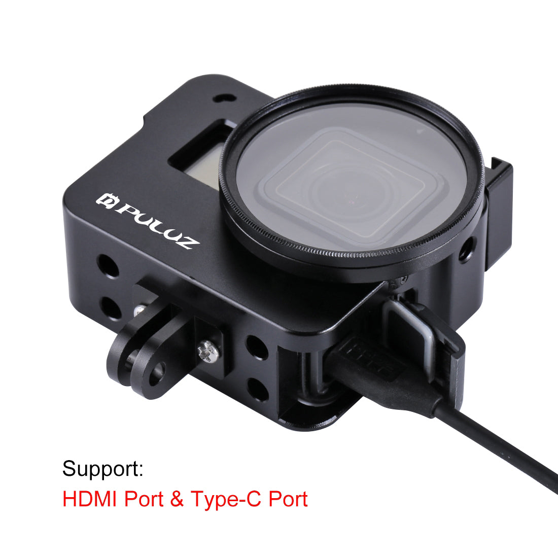 PULUZ PU183 Aluminium Alloy Protective Frame Housing Case for GoPro Hero5 - Black