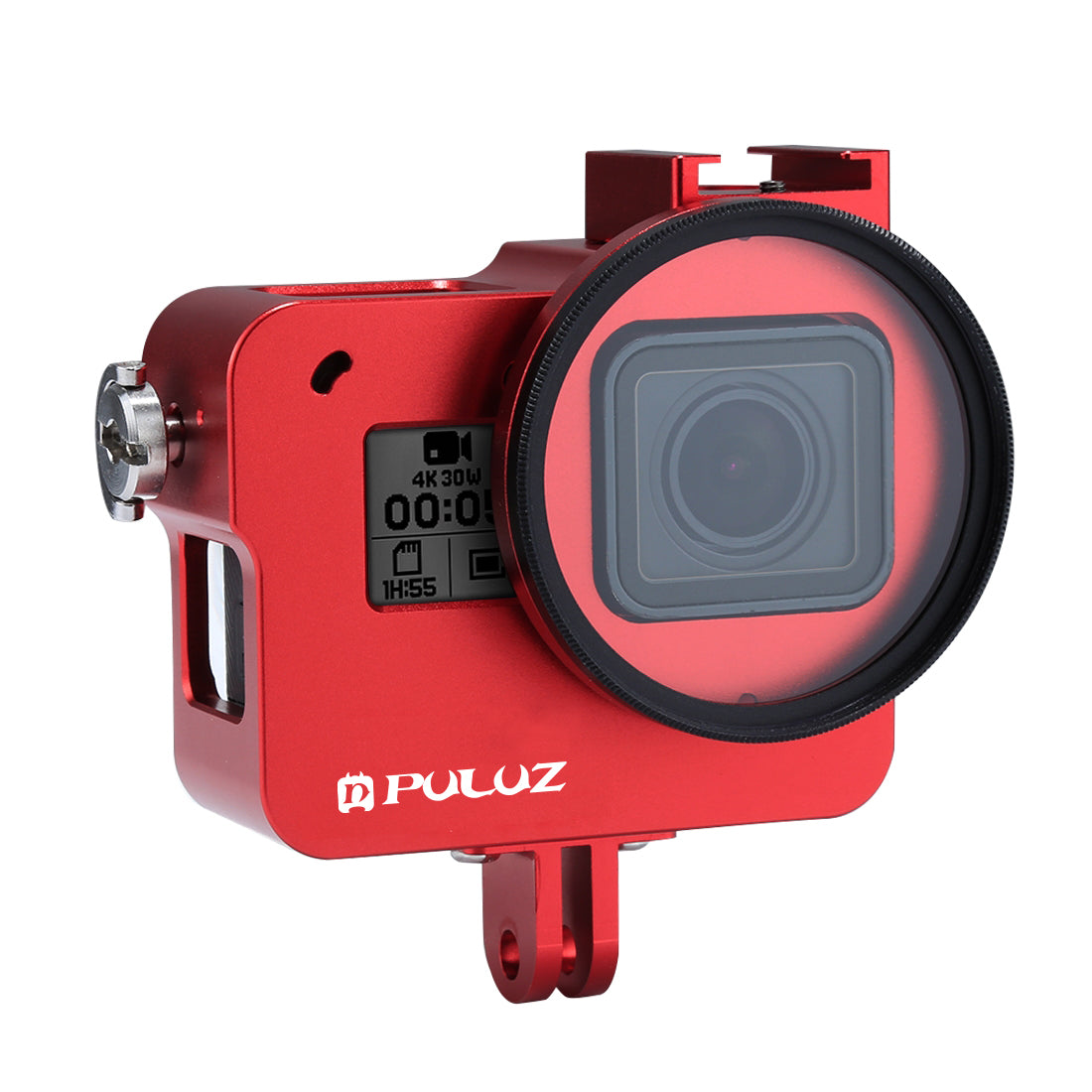 PULUZ PU183 Aluminium Alloy Protective Frame Housing Case for GoPro Hero5 - Red