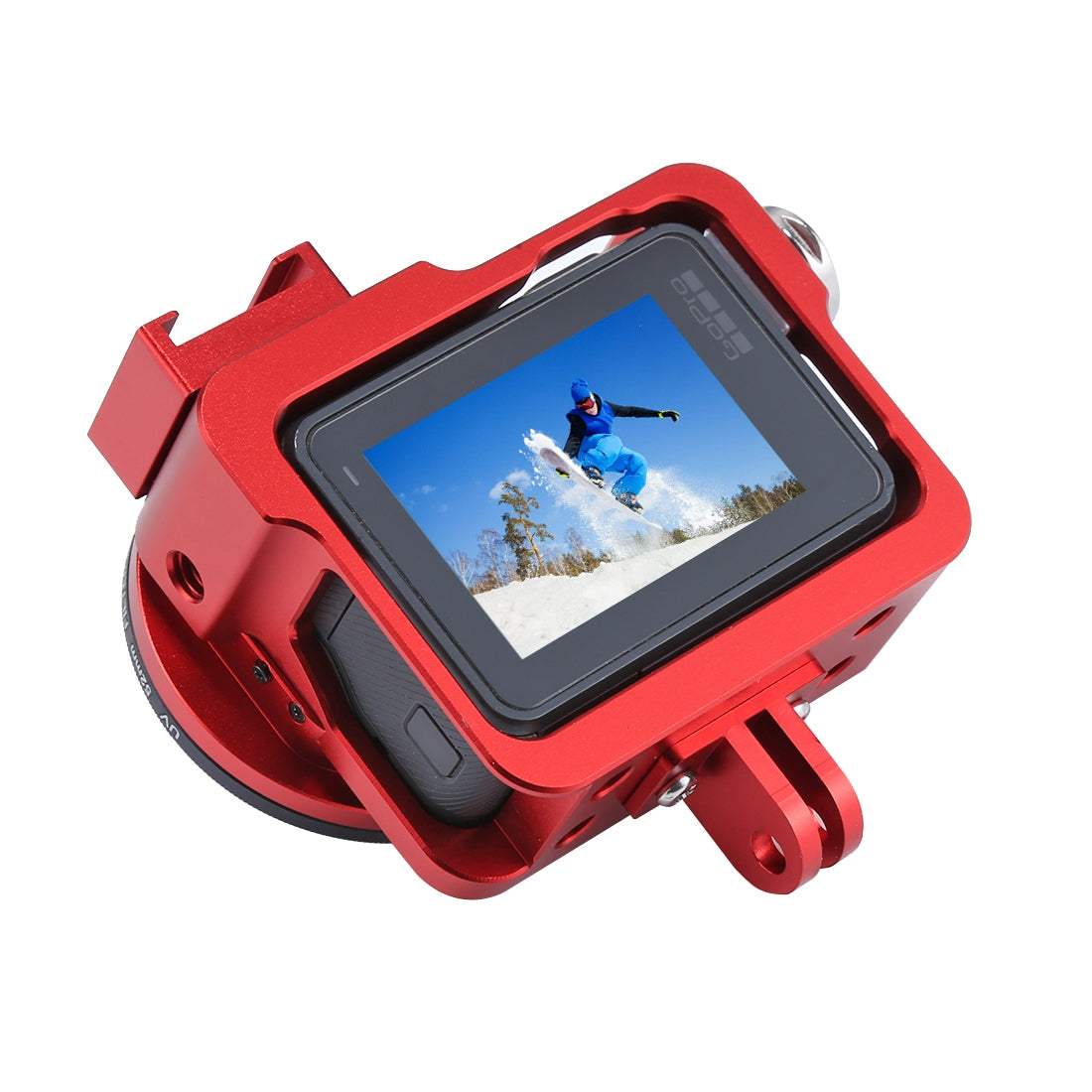 PULUZ PU183 Aluminium Alloy Protective Frame Housing Case for GoPro Hero5 - Red