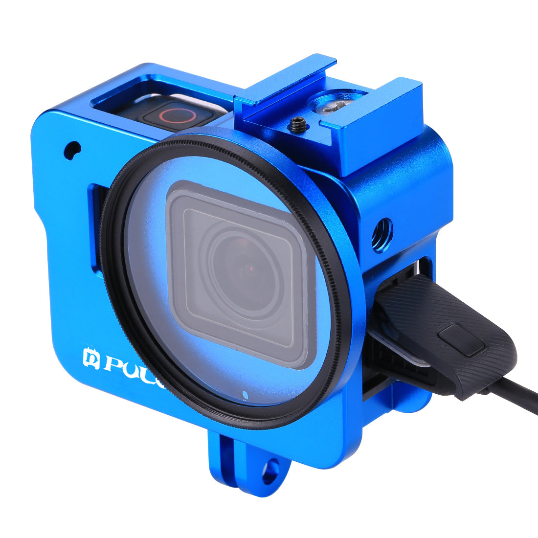 PULUZ PU183 Aluminium Alloy Protective Frame Housing Case for GoPro Hero5 - Blue
