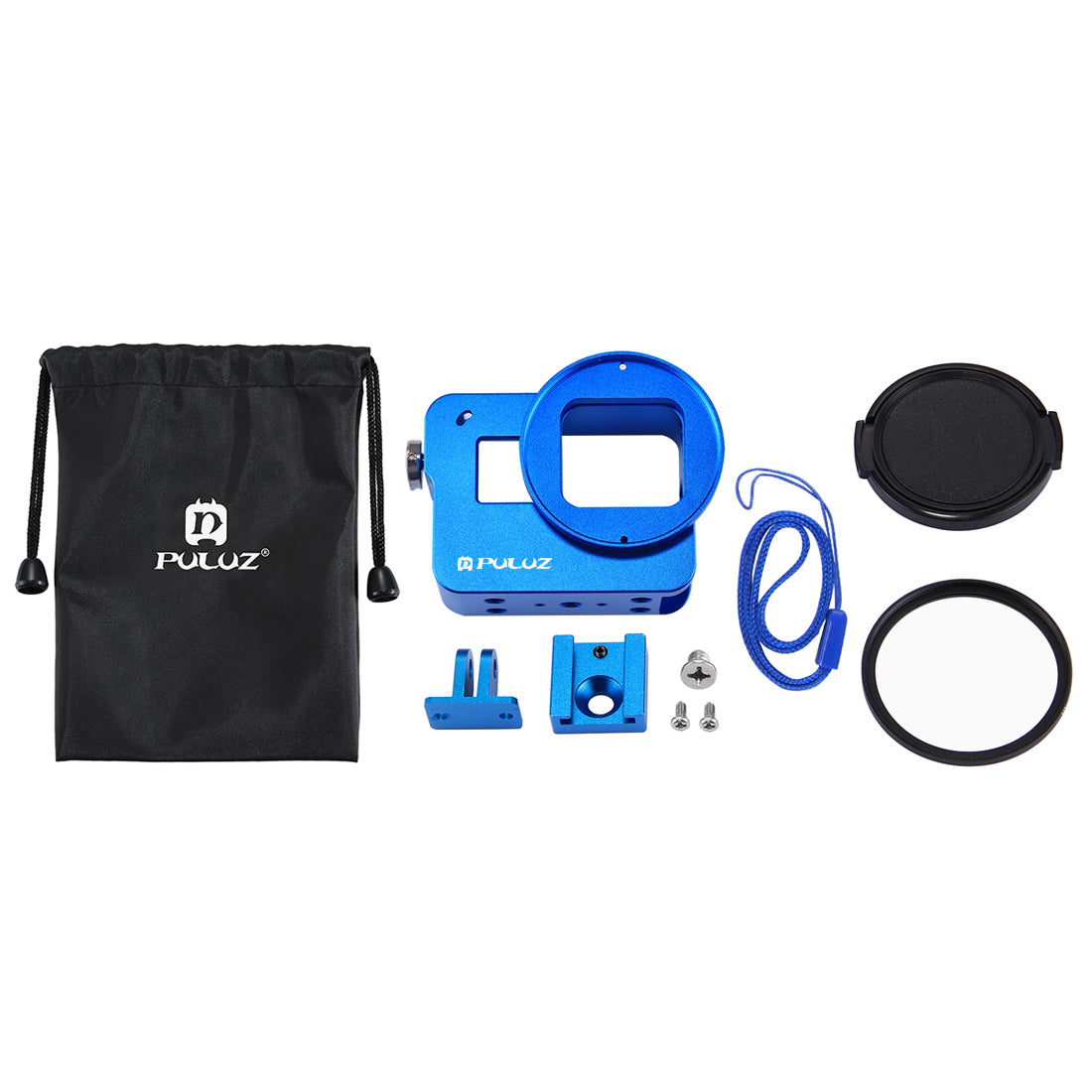 PULUZ PU183 Aluminium Alloy Protective Frame Housing Case for GoPro Hero5 - Blue
