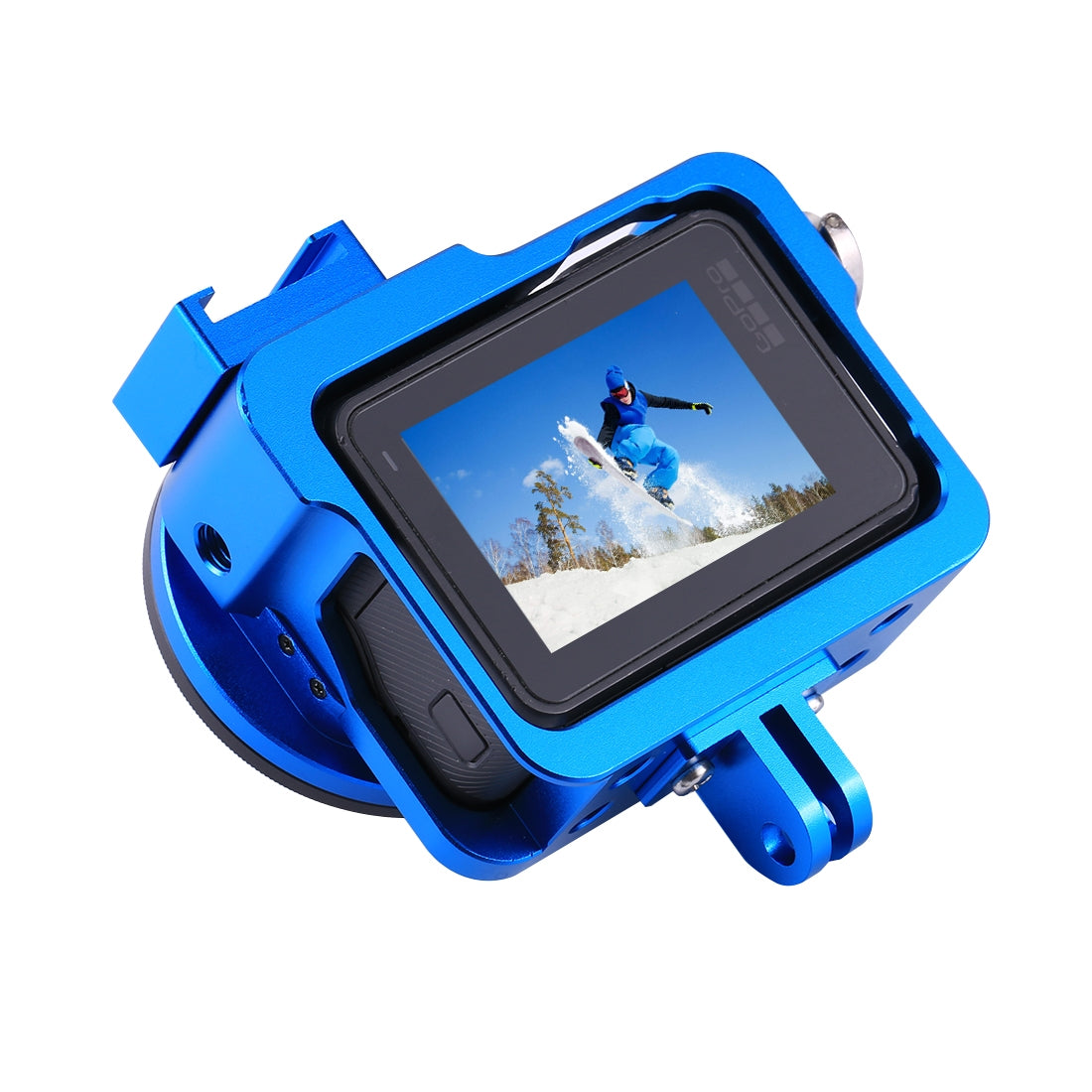 PULUZ PU183 Aluminium Alloy Protective Frame Housing Case for GoPro Hero5 - Blue