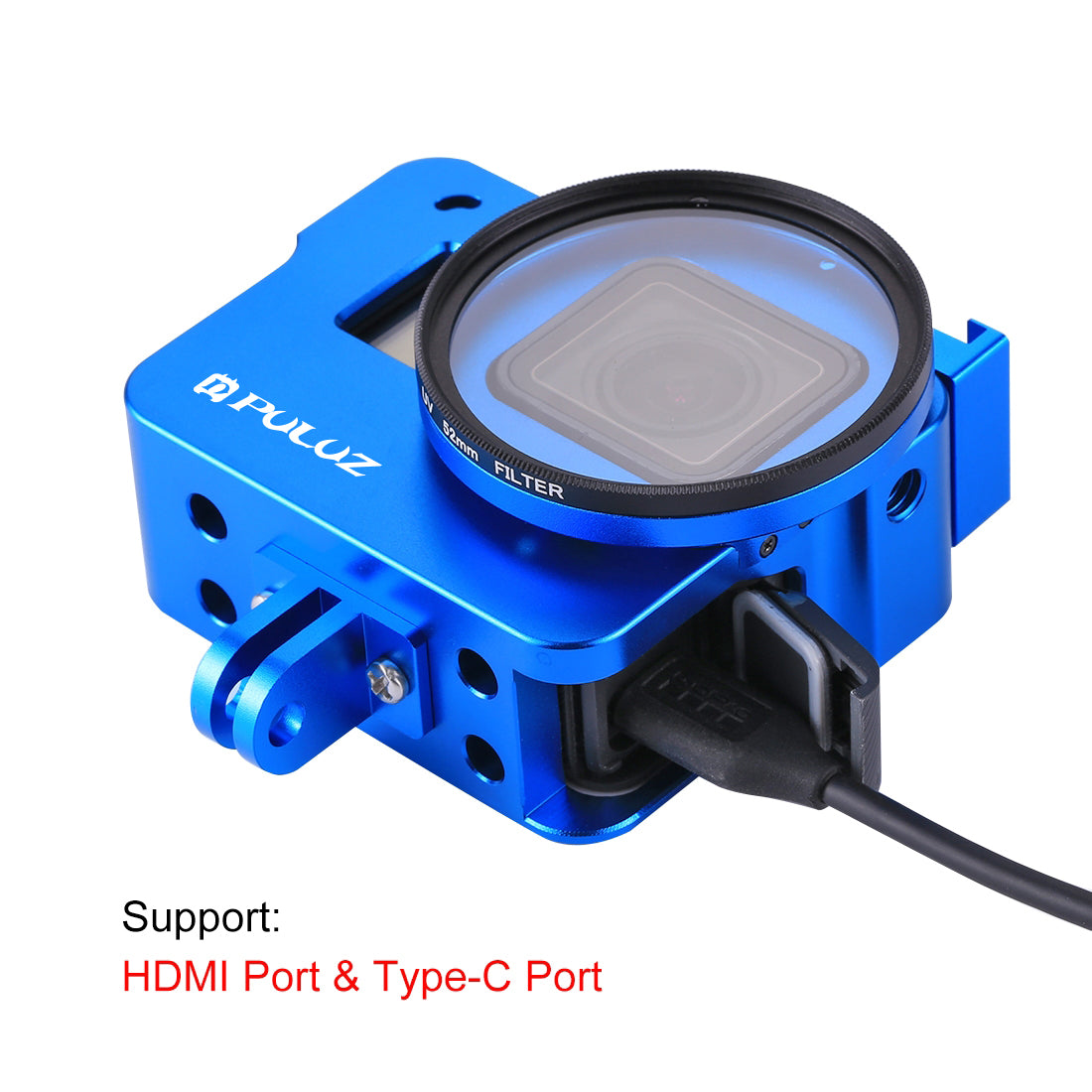 PULUZ PU183 Aluminium Alloy Protective Frame Housing Case for GoPro Hero5 - Blue