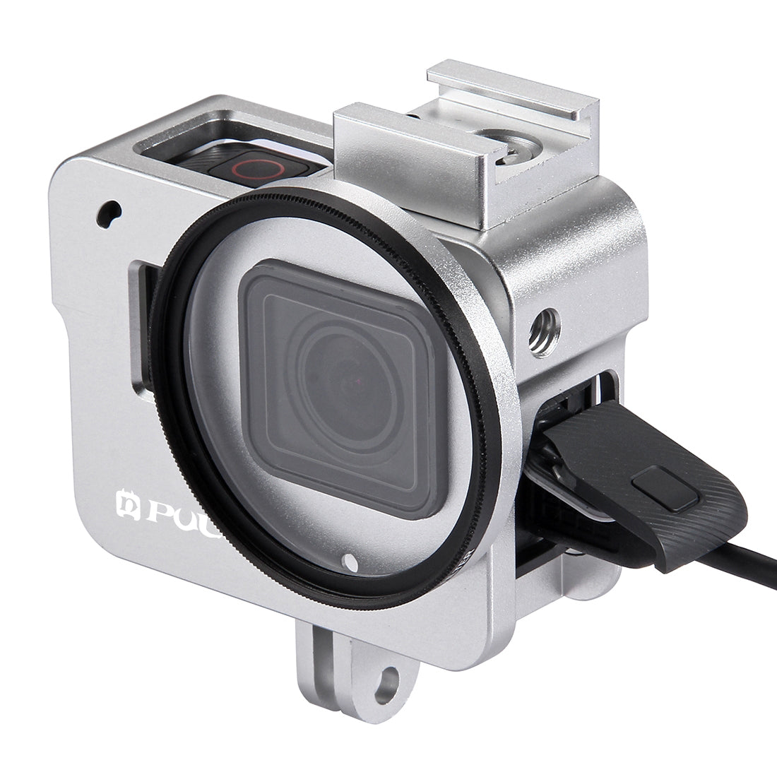 PULUZ PU183 Aluminium Alloy Protective Frame Housing Case for GoPro Hero5 - Silver