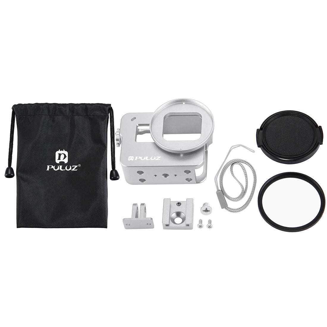 PULUZ PU183 Aluminium Alloy Protective Frame Housing Case for GoPro Hero5 - Silver