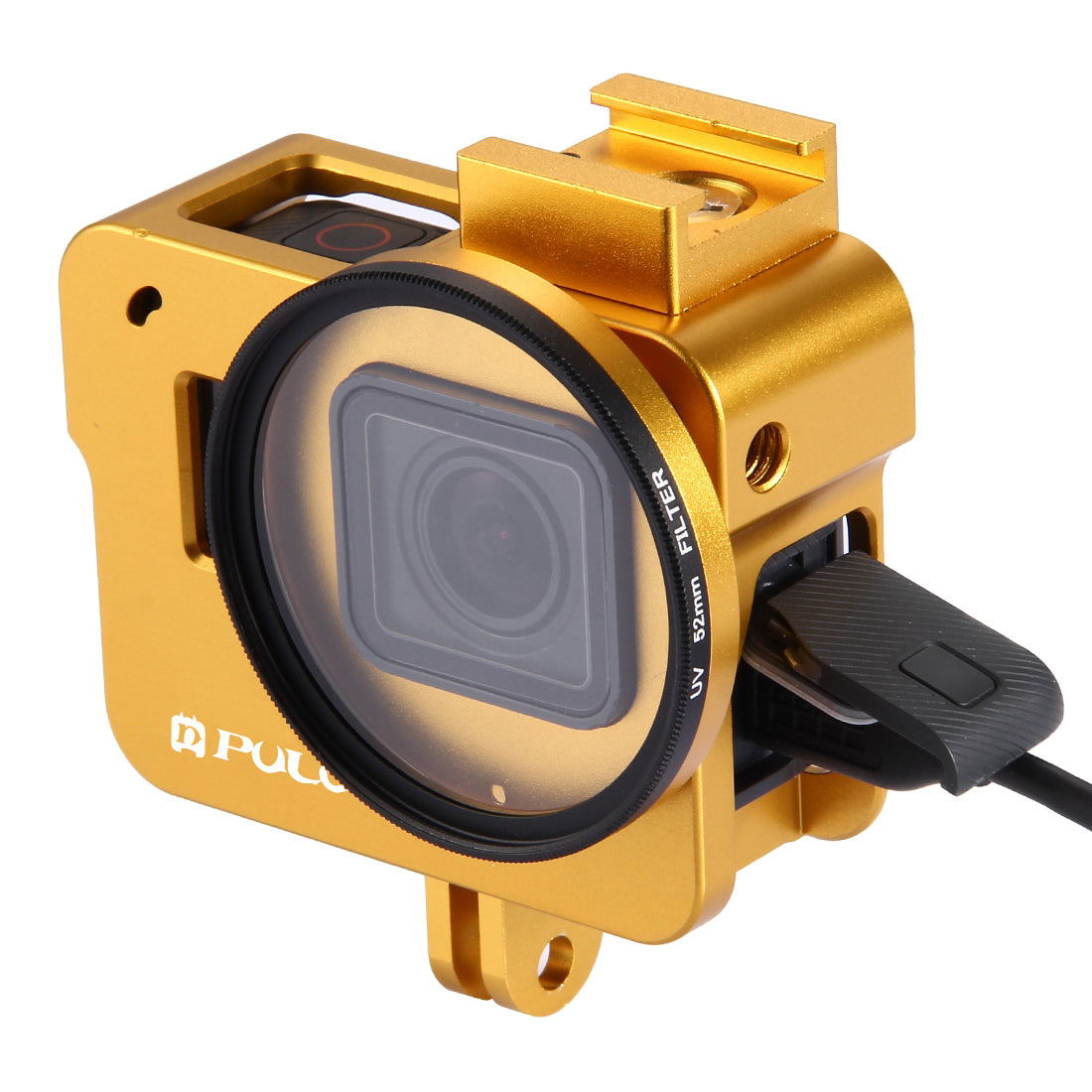 PULUZ PU183 Aluminium Alloy Protective Frame Housing Case for GoPro Hero5 - Yellow