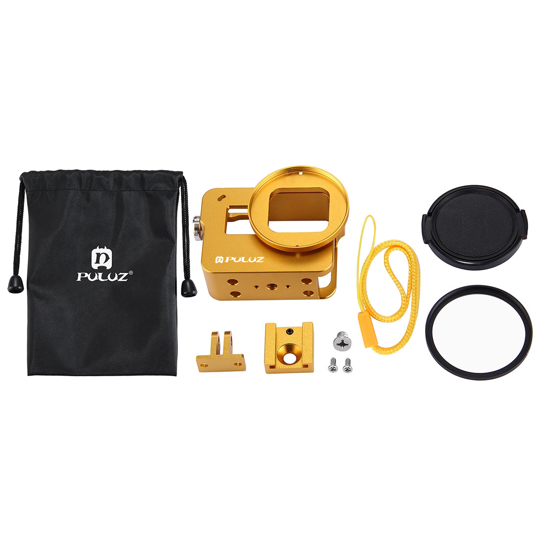 PULUZ PU183 Aluminium Alloy Protective Frame Housing Case for GoPro Hero5 - Yellow