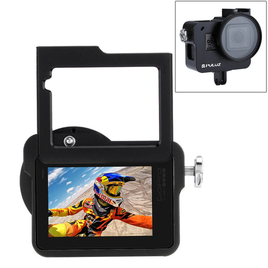 Puluz PU182 Housing Shell CNC Aluminum Alloy Protective Cage with Insurance Frame UV Lens for GoPro HERO5 - Black
