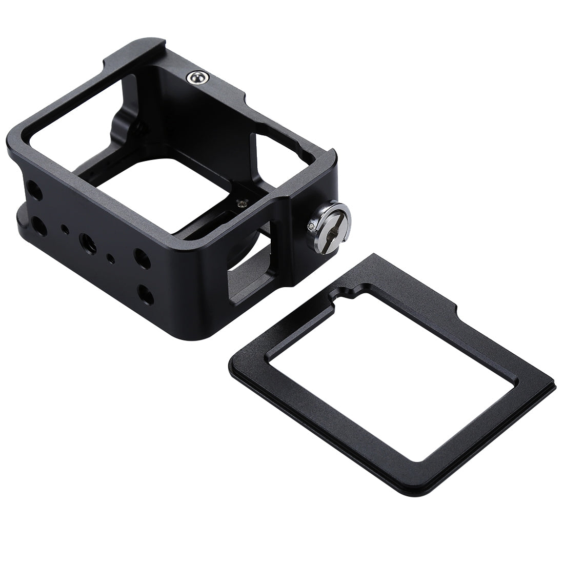 Puluz PU182 Housing Shell CNC Aluminum Alloy Protective Cage with Insurance Frame UV Lens for GoPro HERO5 - Black