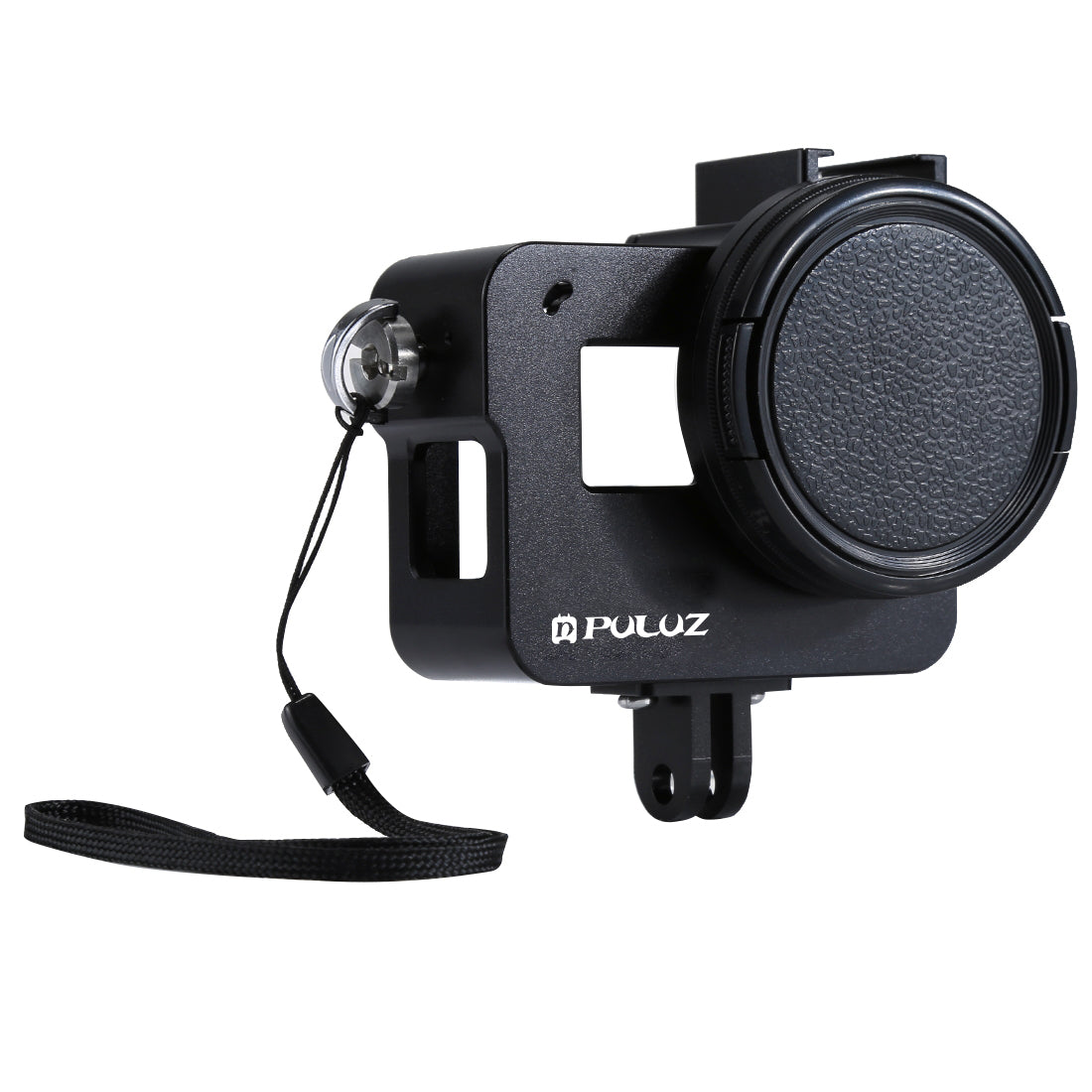Puluz PU182 Housing Shell CNC Aluminum Alloy Protective Cage with Insurance Frame UV Lens for GoPro HERO5 - Black