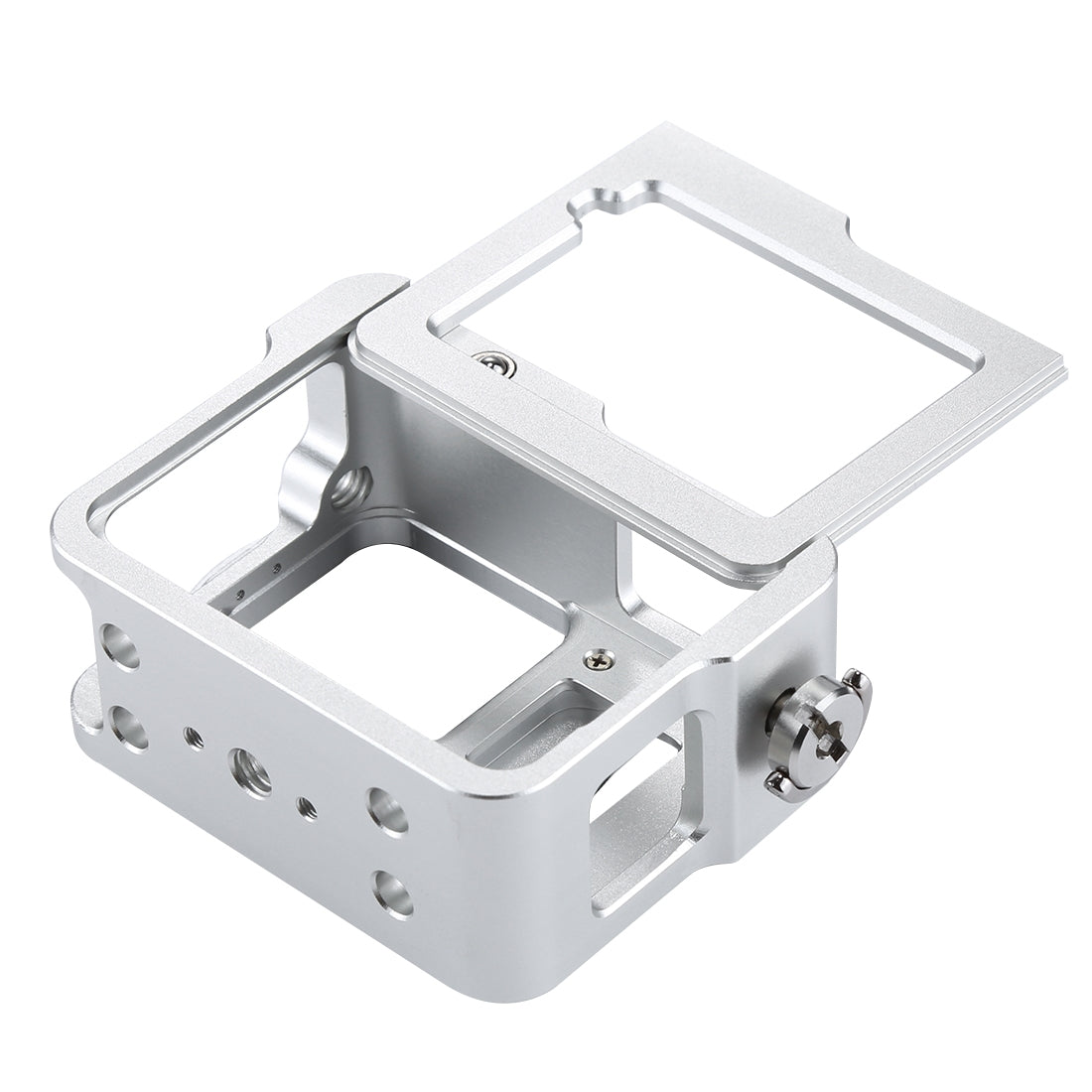 Puluz PU182 Housing Shell CNC Aluminum Alloy Protective Cage with Insurance Frame UV Lens for GoPro HERO5 - White