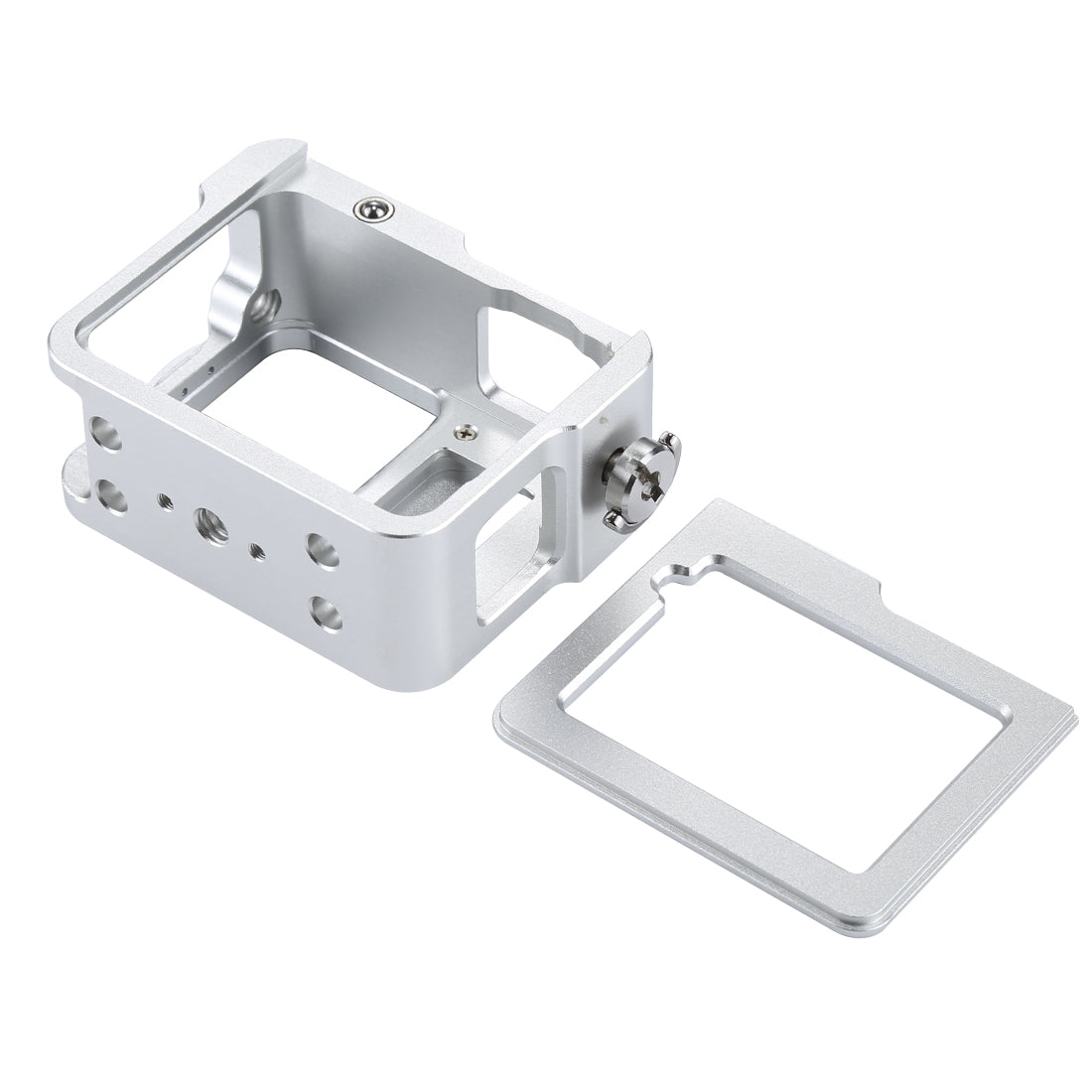 Puluz PU182 Housing Shell CNC Aluminum Alloy Protective Cage with Insurance Frame UV Lens for GoPro HERO5 - White