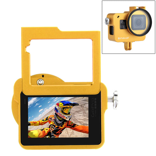 Puluz PU182 Housing Shell CNC Aluminum Alloy Protective Cage with Insurance Frame UV Lens for GoPro HERO5 - Yellow