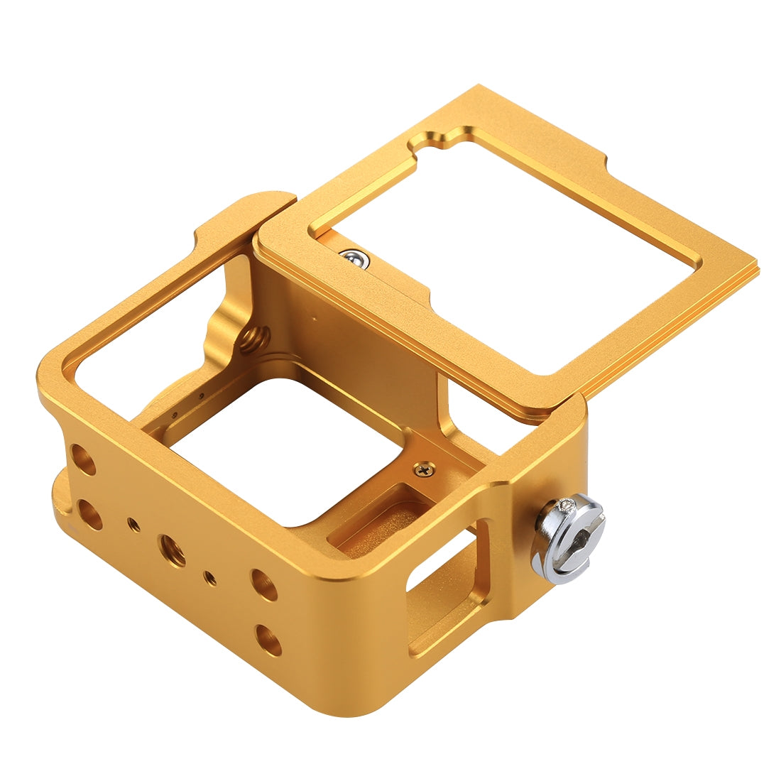 Puluz PU182 Housing Shell CNC Aluminum Alloy Protective Cage with Insurance Frame UV Lens for GoPro HERO5 - Yellow