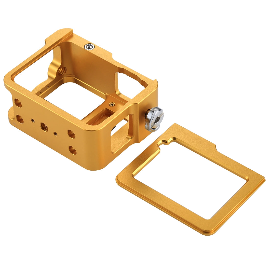 Puluz PU182 Housing Shell CNC Aluminum Alloy Protective Cage with Insurance Frame UV Lens for GoPro HERO5 - Yellow