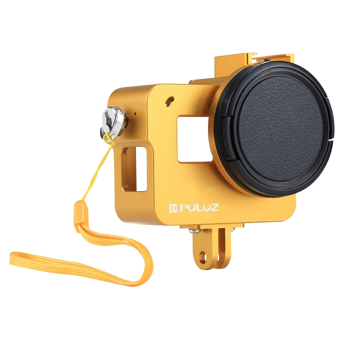 Puluz PU182 Housing Shell CNC Aluminum Alloy Protective Cage with Insurance Frame UV Lens for GoPro HERO5 - Yellow
