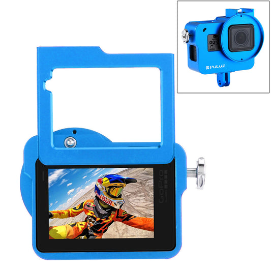Puluz PU182 Housing Shell CNC Aluminum Alloy Protective Cage with Insurance Frame UV Lens for GoPro HERO5 - Blue