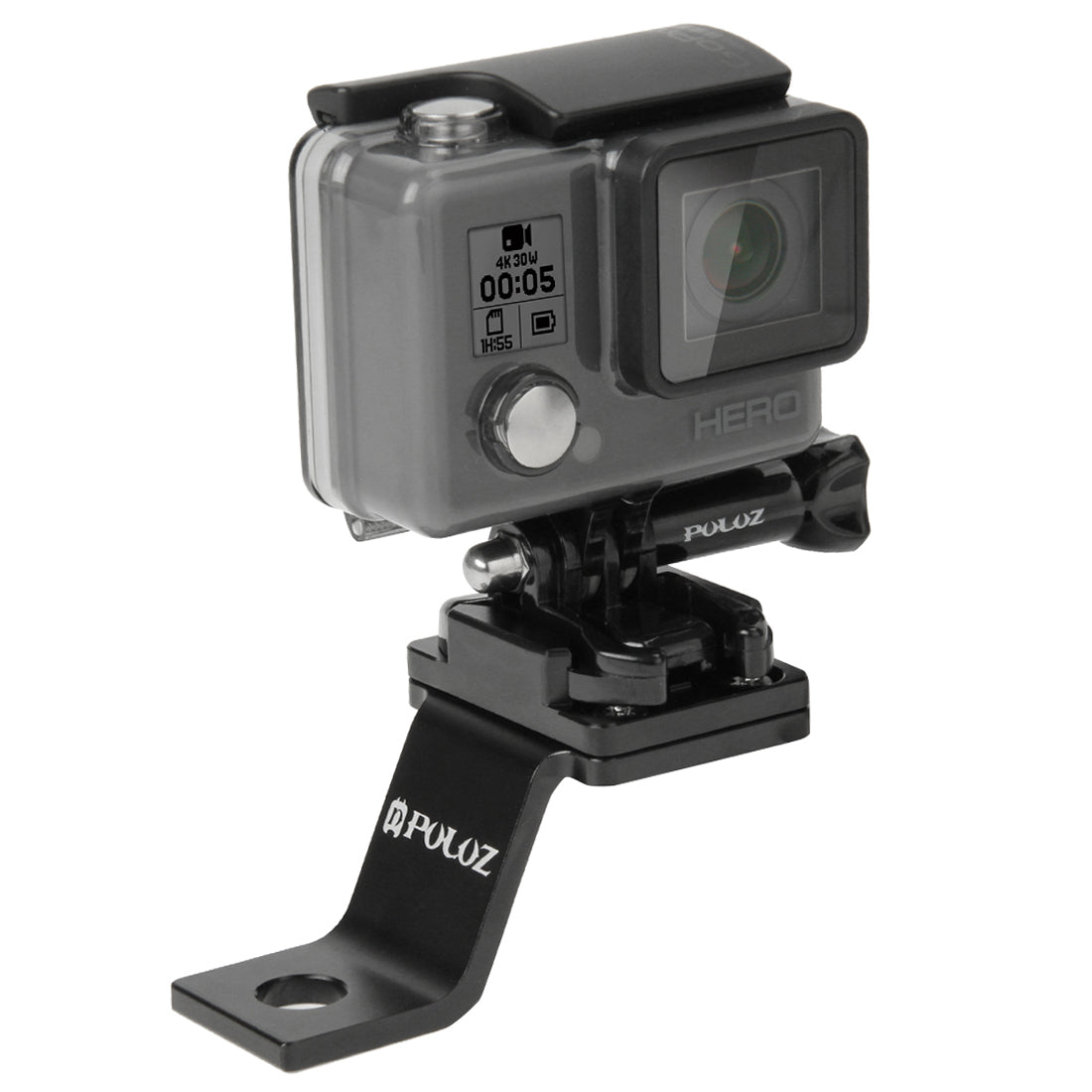 Puluz PU171 Aluminum Alloy Bicycle Bike Handlebar Bracket Mount for GoPro Hero5 /4 /3+ /3 /2 /1 - Black