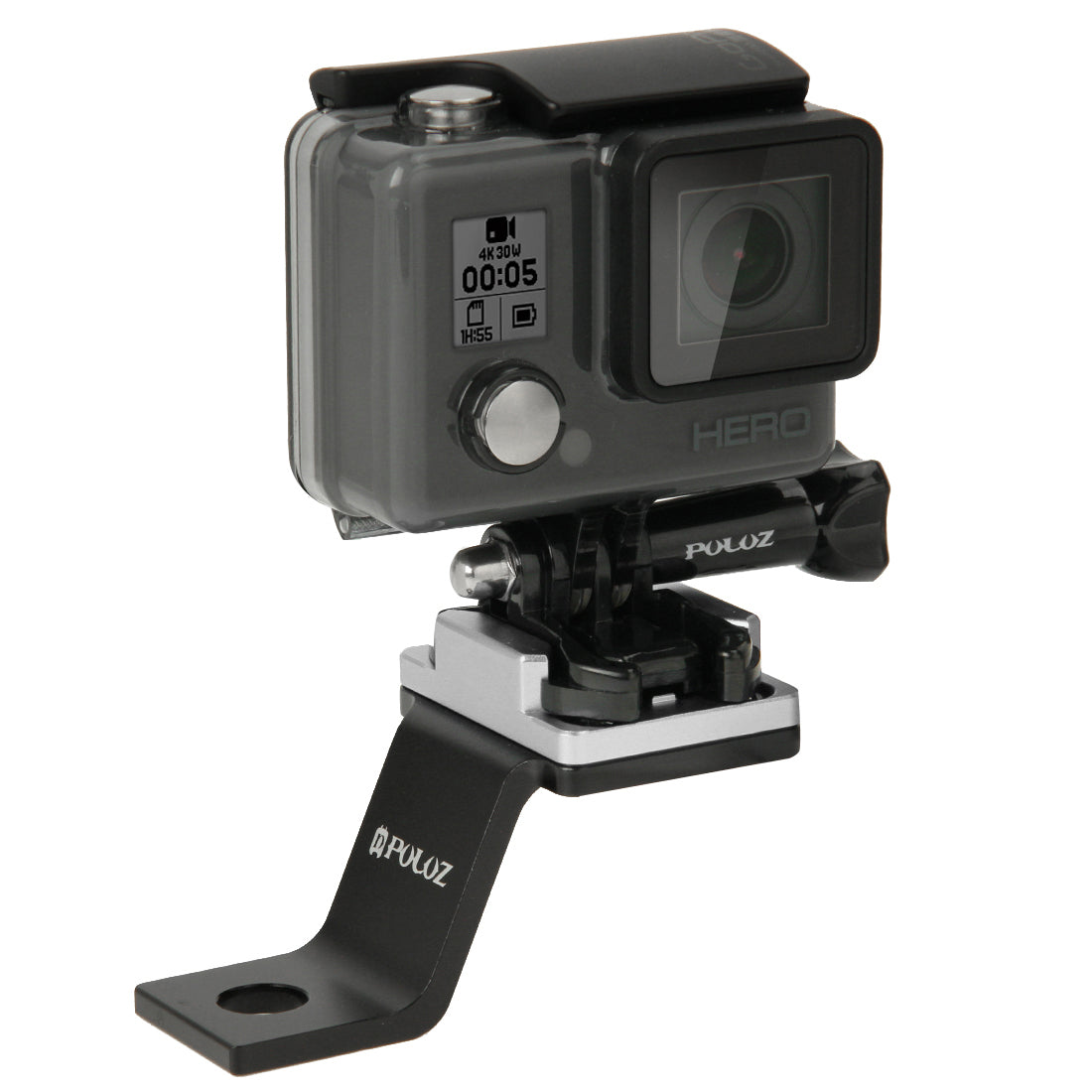 Puluz PU171 Aluminum Alloy Bicycle Bike Handlebar Bracket Mount for GoPro Hero5 /4 /3+ /3 /2 /1 - Silver