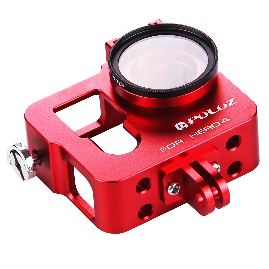 Puluz PU153 Aluminium Alloy Protective Frame Housing Case [Second Version] for GoPro Hero4 - Red