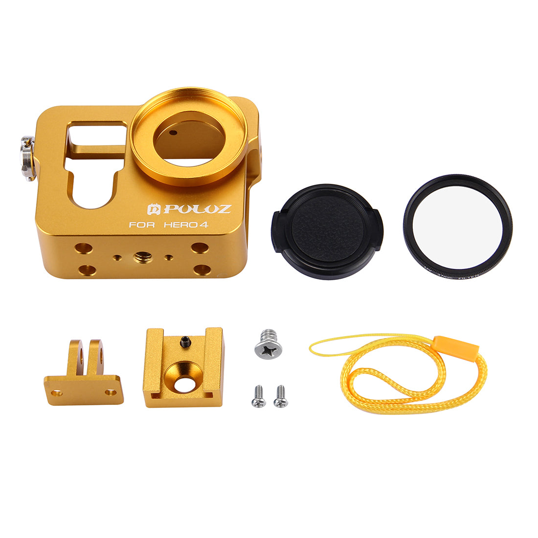 Puluz PU153 Aluminium Alloy Protective Frame Housing Case [Second Version] for GoPro Hero4 - Yellow