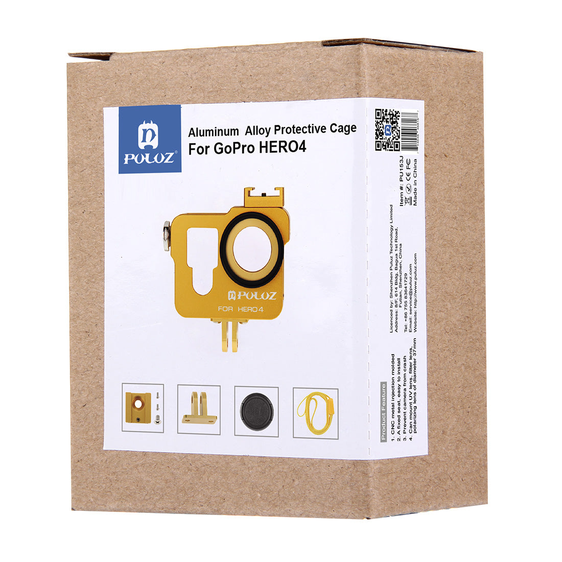 Puluz PU153 Aluminium Alloy Protective Frame Housing Case [Second Version] for GoPro Hero4 - Yellow